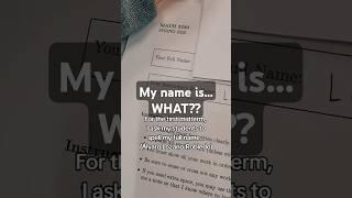 My name is... What?? #math #college #exam #midterm