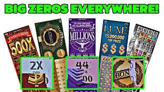 BIG ZEROS EVERYWHERE! I Tested FIVE DIFFERENT $50 Texas Lottery Tickets and WON!