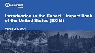 Introduction to the Export-Import Bank of the United States (EXIM)