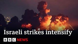 Israeli air strikes on Lebanon intensify | BBC News