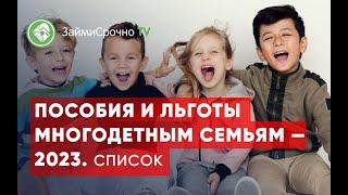 Пособия и льготы многодетным семьям — 2023