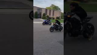 mt-07 vs r6 drag race