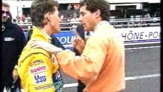 Senna's tough row with Schumacher