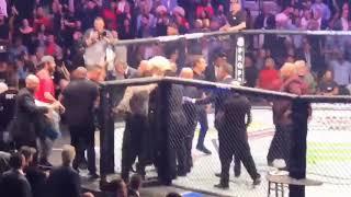 UFC 229 BEST ANGLE ON CAGE BRAWL  (Conor vs Khabib)