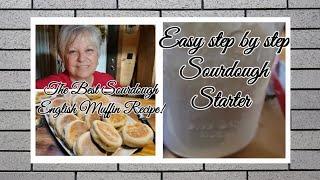 Easy step by step, Sourdough starter, The best Sourdough English  Muffin Recipe!