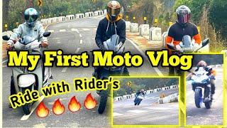 My first moto vlogs with riders || Mr ankit vlogs