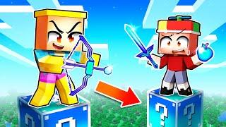 COMBAT de Lucky Bloc sur Minecraft !