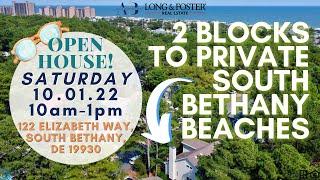 WALK TO PRIVATE BEACHES! South Bethany Coastal Home OPEN HOUSE / Best Realtors Bethany Beach DE