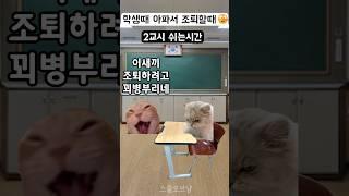 학생 때 아파서 조퇴할때