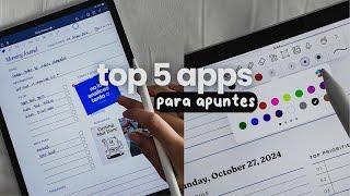 El secreto para tomar APUNTES como un PRO  | top 5 apps *esenciales*