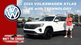 Is the new 2024 Volkswagen Atlas SE with Technology the best mid-size family SUV? Review and Drive.