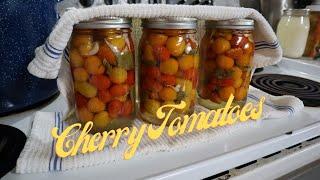 Pretty Food for the Pantry - Preserving Whole Cherry Tomatoes #tomatoes