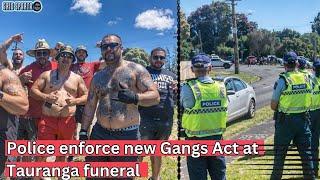 Unprecedented Police Operation Enforces New Gangs Act at Tauranga Funeral