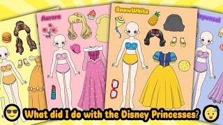 Decorate with Sticker Book Disney Princesses Snow White, Belle, Aurora, Rapunzel