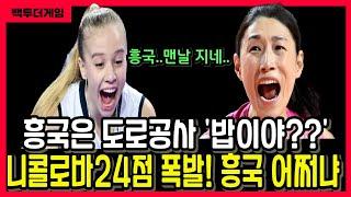 Heungkuk’s Yeon-Kyung and Matejko Score 48 Points but Fall Short! Shocking 2-Game Losing Streak!