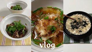 저녁식사vlog) 쉽게 해결하는 일주일 저녁밥 밑반찬 없어도 맛있어서 순삭해요