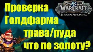 ПРОВЕРКА ГОЛДФАРМА ПРОФЕССИЯ ТРАВНИЧЕСТВО И ГОРНОЕ ДЕЛО WOW Dragonflight 10.1.5