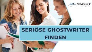 Akademische Ghostwriting Agentur BASL • Seriöse Ghostwriter finden