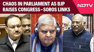 Rajya Sabha News Today | Chaos In Parliament As BJP Raises Congress-Soros Links, RS Adjourned