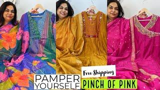 Super Stunning Mal Chanderi Suits, Cotton Daily & Cotton Party Wear Suits at Pinch of Pink. Free Sh.