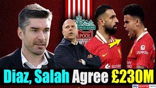 BREAKING NEWS: Liverpool Diaz, Mo Salah Agree £230M Deal! lfc news | liverpool news update