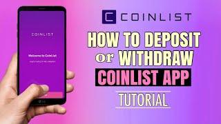 How to DEPOSIT or WITHDRAW on CoinList Mobile App | Crypto Tutorial