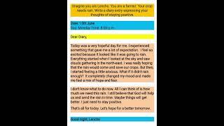Diary entry Format