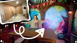 We built a medieval FANTASY studio in our garage!