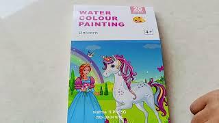 No More spills Best water colour painting book for kids easy to use @SwethaShiney