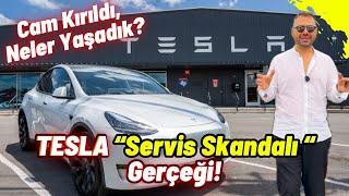 Tesla'nın Camı Kırıldı! Servis Rezalet mi? Tesla Servis Süreci Nasıl İlerledi?