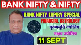 Nifty, Bank Nifty  Prediction by Financial Astrology, technical/data, news for date- 11- Sept- 2024