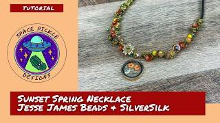 Sunset Spring Necklace Tutorial Using @JesseJamesBeads @silversilkandmore @SoftFlexCompany