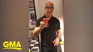 Stanley Tucci shows how to make a perfect Negroni cocktail at home l GMA Digital