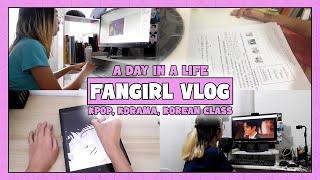 VLOG || A Day in a Life of a Fangirl - kpop, kdrama, korean class, tiktok