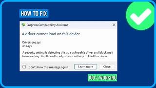 How to Fix A Driver Cannot Load on This Device Error in Windows 11