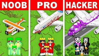 NOOB vs PRO: FAMILY PLANE HOUSE Build Challenge In Minecraft!