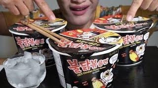 ASMR Samyang Korean Fire Noodles Challenge Eating - Mukbang Let's Eat No Talking | ASMR Yniao