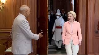 Ursula von der Leyen met with Shri Ram Nath Kovind, Indian President in New Delhi, India