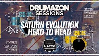 Mapex Saturn Evolution Maple & Birch Drum Kits Head to Head - Full Comparison Video by Drumazon