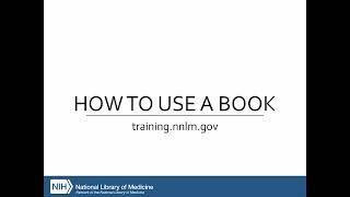 How to navigate and print a book on training.nnlm.gov