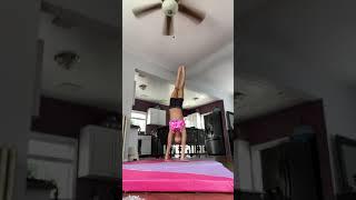 Pirouette practice for uneven bars! Scarlett Rain!