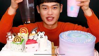 베스킨라빈스31 와츄원 우주케이크먹방~!! Ice Cream Cake Space Cake MuKBang~!!