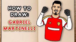 How to draw and colour! GABRIEL MARTINELLI (step by step drawing tutorial)