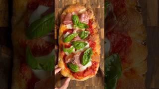 Easy No-Knead Pizza Romana #recipe#pizza#bread#homemade#homebaking#shorts#italianfood#asmr#sourdough