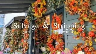 Thrifting & Salvage Yard Finds |  Cosy Autumn Vlog | Eco-Friendly Wood Stripping