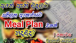 අතේ ඇති මුදලට Meal Plan එකක් හදන්න පටන් ගමු|Meal Plan Sinhala|Weekly breckfirst,lunch,dinner ideas