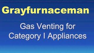 Venting for cat I gas appliances