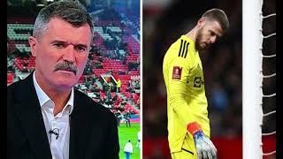 ROY KEANE ACCUSES DE GEA OF BEING DRUNK FOR EVERTON HOWLER