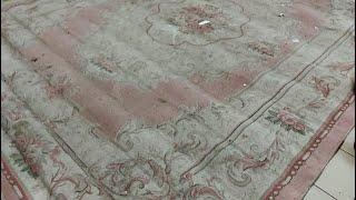 Extra dirty pink carpet in extra long satisfying video: amazing process and great result!