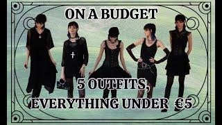 5 CHEAP Alternative/Goth Outfits, EVERYTHING THRIFTED UNDER  €5!